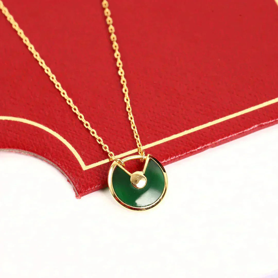 GlowAMULETTE GOLD MALACHITE NECKLACE