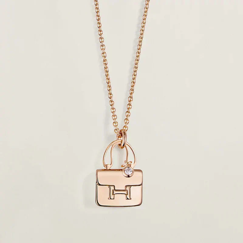GlowAMULETTE PEDANT ROSE GOLD NECKLACE