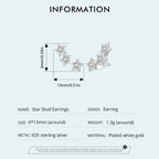 Silver Tiny Star Earrings Studs for Women Teen Girls